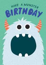 Cute Birthday Card - Monster created by Ellie Hyde