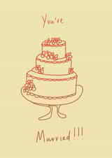 Classic Wedding Card - Cake - You're Married! created by Michelle Anna Designs