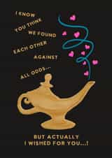 Cute anniversary romantic card - you'd be my genie wish! created by This Wild Soul