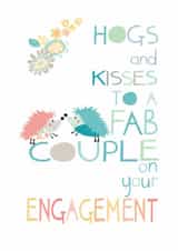Cute Engagement Card - Hedgehogs created by Pink Pig