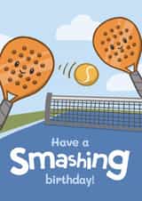 Cute Birthday Card - Padel - Smashing Day created by Bev O'Connor || @oconnordesign