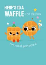 Cute Birthday Card - Waffle - Pun created by Pango Productions