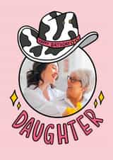 Personalised Birthday Photo Card created by TeePee Creations - Fun Birthday Card - For Daughter - Cowgirl Hat