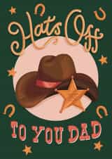 Funny Father's Day Dad Cowboy Hat Card - Hats off to You created by EvercrafterDesign