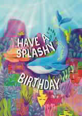 Cute Whale Birthday Card for Kids and Ocean Lovers created by Pixiecraft