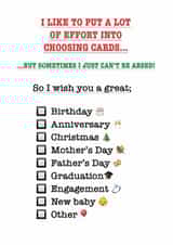 Funny card for birthday Christmas anniversary etc for mum dad friend created by Julie Campbell