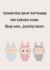 Cute Birthday Card - Labubu created by Chlobo Collections
