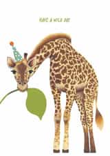Cute Birthday Card - Giraffe - Have A Wild Day created by Arthur & Bear