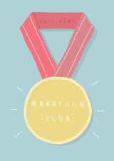 Classic Congratulations Card - Marathon Medal created by Belly Flops
