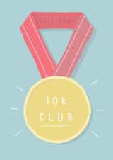 Classic Congratulations Card - Running Medal - 10 Kilometres Club created by Belly Flops