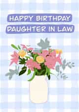 Pretty Birthday Card - Daughter In Law - Flowers created by @lydiapimmdraws