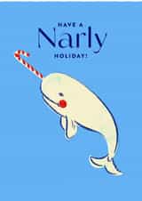 Cute Christmas Card - Narwhal created by Carrie ONeal