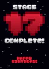 Classic Birthday Card - 17th - Gaming created by Fatchair Print