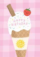 Cute Birthday Card - Ice Cream - Have A Lovely Day created by Macie Dot Doodles