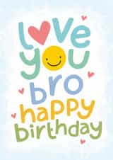 Cute Birthday Card - For Brother - Love You created by Macie Dot Doodles