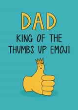 Funny Father's Day Card - Thumbs Up Emoji created by Muses & May 