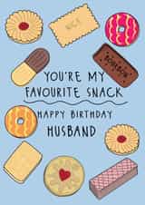 Fun Birthday Card - For Husband - You're My Favourite Snack - Biscuits created by @Laura Lonsdale Designs