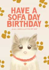 Cute Birthday Card - Cat - Have A Sofa Day Birthday created by Things Sarah Creates