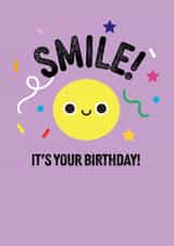 Cute Birthday Card - Smiley Face - Smile created by Pango Productions