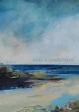 Classic Birthday Card - Seaside Rocks - Painting created by Heidi Clawson Art