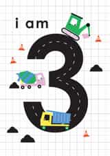 Classic Birthday Card - 3rd - Diggers created by Ellie Hyde