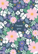 Pretty Thank You Card - Pastel Flowers created by Valeria Frustaci