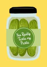 Naughty Anniversary/Valentine's Day Card - You Really Tickle My Pickle created by The Broad Lane Print