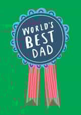 A contemporary Father's Day card-Worlds Best Dad created by Katt Jones