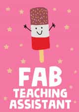 Cute Thank You Card - Teaching Assistant - Fab Lolly created by tea please