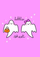 Cute Birthday Card - Ghosts - Little Sheet created by Rocket.Lion