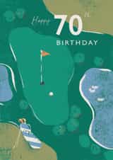 Classic Birthday Card - 70th - Golf created by Rebecca Prinn