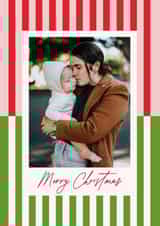Personalised Christmas Photo Card created by Carrie ONeal - Classic Christmas Card - Striped Frame