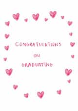 Classic Graduation Card - For Her - Hearts created by HCD Illustration