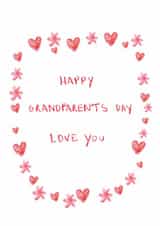 Classic Grandparents Day Card - Hearts created by HCD Illustration