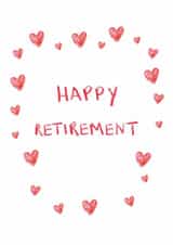 Classic Retirement Card – Hearts created by HCD Illustration