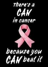 Classic Get Well Card - Cancer - You Can Beat It created by It's So Lucy