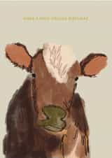 Cute Birthday Card - Cow - Moo-Velous created by Fiona Fawcett