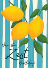 Arty Birthday Card - Have The Zest Birthday - Lemons created by Stephanie Staunton