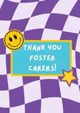 Cute Thank You Card - Thank You Foster Carers - Smiley Face created by The Mummy and Me Diaries