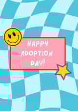 Cute New Baby Card - Happy Adoption Day - Smiley Face created by The Mummy and Me Diaries