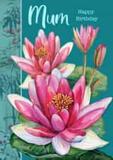 Traditional Birthday Card - For Mum - Pink Lilies created by Rocket68