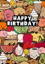 Cute Birthday Card - JellyCats created by Pink Peach Cards