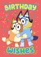 Cute Kids Birthday Card – Featuring Hugging Bluey & Bingo created by Danilo