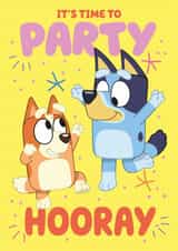 Cute Kids Birthday Card – Bluey & Bingo Party Celebration created by Danilo