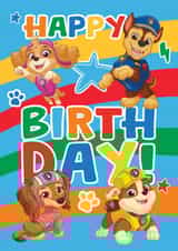 Cute Kids Birthday Card – Colourful Paw Patrol Team created by Danilo