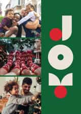 Personalised Christmas Photo Card created by Carrie ONeal - Modern Christmas Card - Joy
