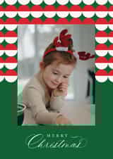 Personalised Christmas Photo Card created by Carrie ONeal - Classic Christmas Card - Graphic Baubles