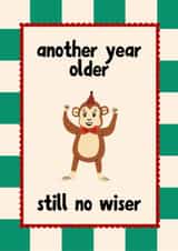 Cheeky Monkey Birthday Card - Fun Birthday card for him created by thelittleone