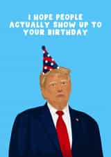 Funny Birthday Card - Donald Trump - Birthday Disaster created by Pink Peach Cards