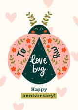 Cute Anniversary Card - Love Bug - Ladybird created by Abbie Imagine